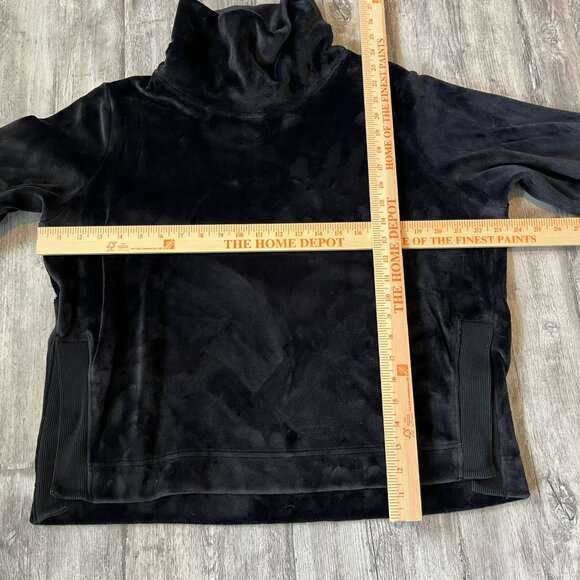 Athleta Double Cozy Karma Funnel Neck Sweatshirt, Black, Size Large - Picture 7 of 7